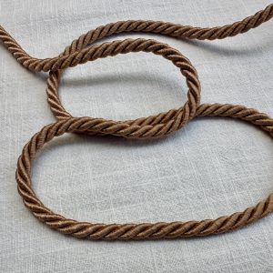 Twisted Piping Cord Rope Trim for Home Decor – Pillow Cushion Curtains & Upholstery Edging – 7mm Wide – Any Length - Light Beige