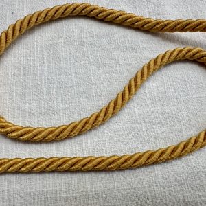 Twisted Piping Cord Rope Trim for Home Decor – Pillow Cushion Curtains & Upholstery Edging – 7mm Wide – Any Length - Mustard