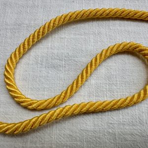Twisted Piping Cord Rope Trim for Home Decor – Pillow Cushion Curtains & Upholstery Edging – 7mm Wide – Any Length - Orange