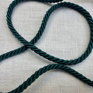 Twisted Piping Cord Rope Trim for Home Decor – Pillow Cushion Curtains & Upholstery Edging – 7mm Wide – Any Length - Petrol Green