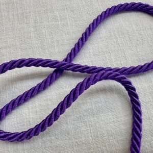 Twisted Piping Cord Rope Trim for Home Decor – Pillow Cushion Curtains & Upholstery Edging – 7mm Wide – Any Length - Purple