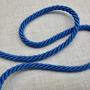 Twisted Piping Cord Rope Trim for Home Decor – Pillow Cushion Curtains & Upholstery Edging – 7mm Wide – Any Length - Royal Blue