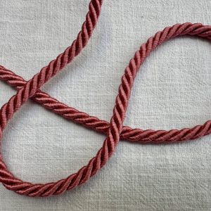 Twisted Piping Cord Rope Trim for Home Decor – Pillow Cushion Curtains & Upholstery Edging – 7mm Wide – Any Length - Salmon Pink