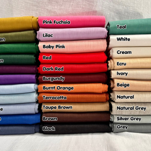 Pure Plain Soft 100% Linen Fabric Material Lightweight Linens for home decor, bedding, clothes, curtains - 140cm wide