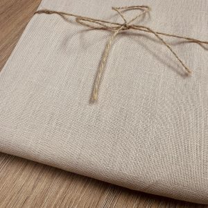 Pure Plain Soft Linen Fabric Material - 100% Linen for Home Decor Curtains Clothes - 140cm wide - Ivory