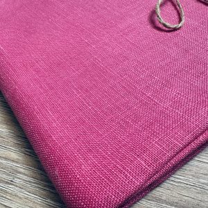 Pure Plain Soft Linen Fabric Material - 100% Linen for Home Decor Curtains Clothes - 140cm wide - Pink Fuchsia