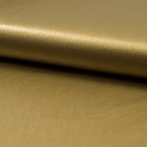 Gold Imitation Leather Viscose Fabric PU Leatherette Soft Faux Material Clothes Upholstery Decor - 146cm or 57" Wide