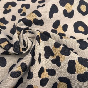 Leopard Gobelin Woven Tapestry Upholstery Fabric Animal Home Decor Material Cushion Curtain Bag – 140cm or 55" Wide
