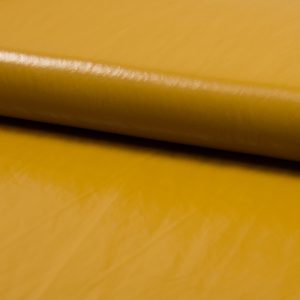 Mustard Imitation Leather Viscose Fabric PU Leatherette Soft Faux Material Clothes Upholstery Decor - 146cm or 57" Wide